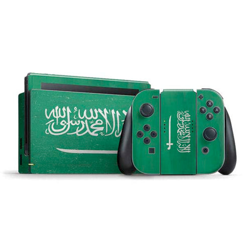 Saudi Arabia Flag Distressed Nintendo Skins